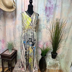 📌Fresh of LA Sleeveless Plus Size  Maxi Dress w/ Interesting Backside Neckline